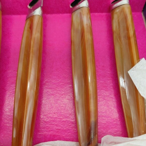 E. Parker & Sons Reo Crest Sheffield Stainless Steel Steak Knife Set Of 4 VTG - Picture 3 of 10